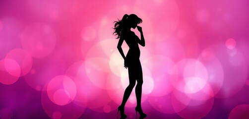 Abstract female form silhouettes, dithered texture, trendy art,  trendy,  shape