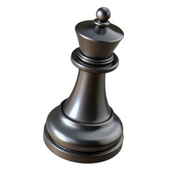 3d chess queen piece isolated on transparent background