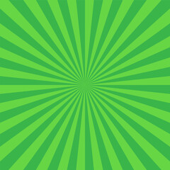 A template for cartoon comics with green radial rays. Pop art style template for superhero text in comics, speech bubble, message. Vector EPS 10.