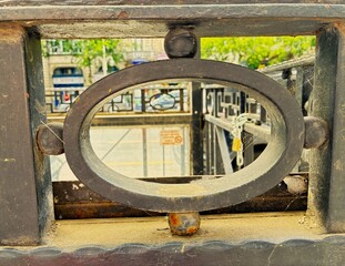 Ornate iron texture.