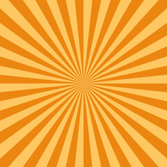 Vector comic book template with rays. Vintage orange background for superhero comic book posters. Background for a superhero comic book in pop art style. Vector EPS 10.