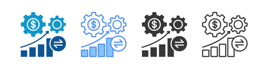 Management Icon Set Multiple Style Collection