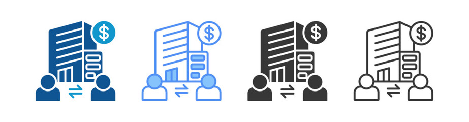 Equity Icon Set Multiple Style Collection