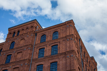 Obraz premium Neorenaissance Brick Building with Warsaw and Berlin Influences