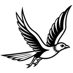 Flying Bird Silhouette vector