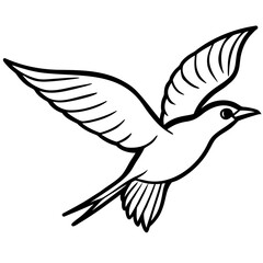 Obraz premium Flying Bird Silhouette vector
