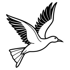 Flying Bird Silhouette vector