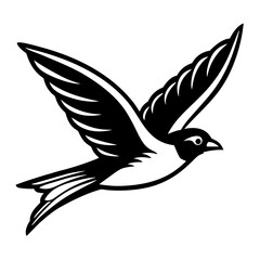 Flying Bird Silhouette vector