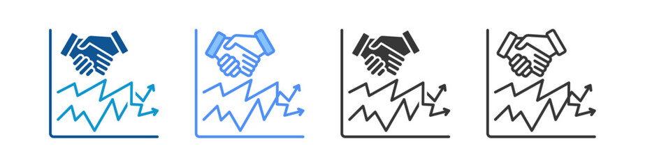 Stockbroker Icon Set Multiple Style Collection