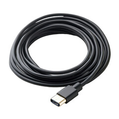 USB-C cable isolated on transparent background