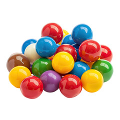 Colorful round candies in a pile