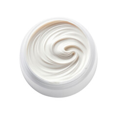 White cosmetic cream isolated on transparent background