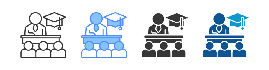 Advisor Icon Set Multiple Style Collection