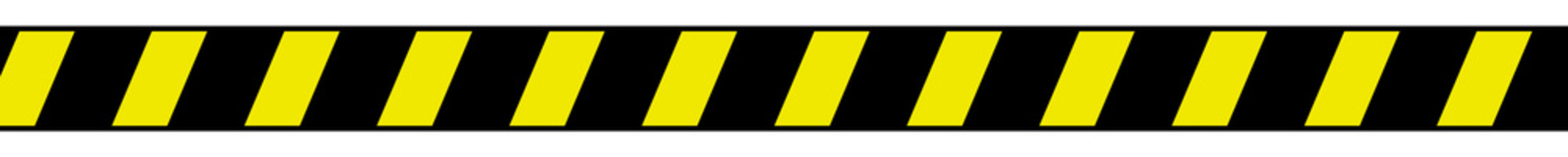 Absperrband in gelb und schwarz als Banner zum Absperren