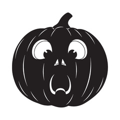 Twilight flicker in carved form – Jack-o’-lantern silhouette born from haunted Jack-o’-lantern vector – Jack-o’-lantern illustration – Halloween vector

