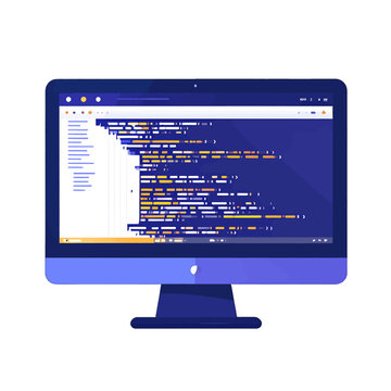 Modern Computer Monitor Displaying Code