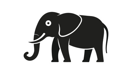 Obraz premium Elephant cartoon vector illustration isolated on white background