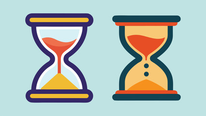 Vector illustration of an hourglass timer symbolizing time and countdown concept