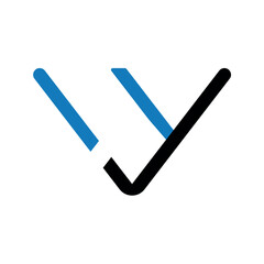 Abstract letter vy logo design.	