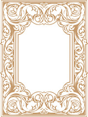 Art nouveau frame outline illustration