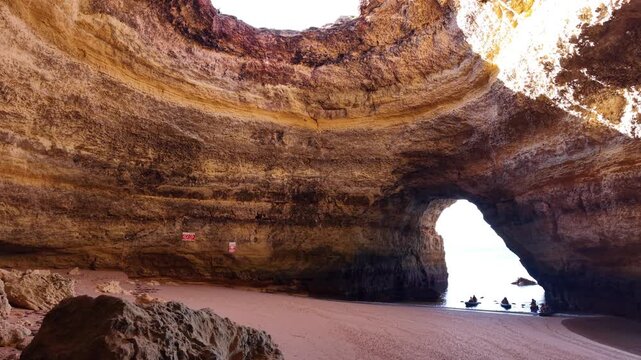 Exploring the stunning Benagil cave in Algarve Portugal with kayak adventures