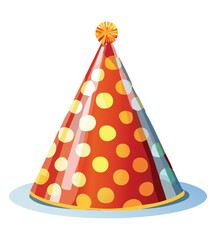 Bright Polka Dot Party Hat Accessory