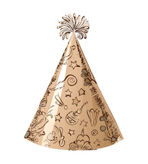 Sophisticated Ornate Party Hat Illustration