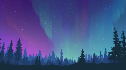 Fototapeta premium The dark sky boasts a stunning purple and blue background with a multitude of stars