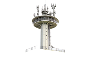  essential infrastructure a modern telecommunication isolated on white background PNG, AI GENERATED