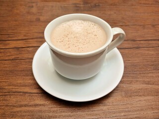 A cup of sweet latte coffee