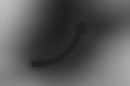 Abstract black and gray gradient background with subtle arrow shape suggesting upward movement and progress for business, technology, or motivational themes