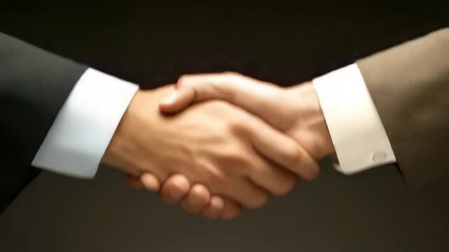 Business hands shaking