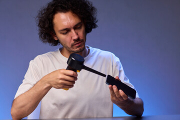 The Innovative Smartphone Cleaning Device is Being Demonstrated During Use and Functionality