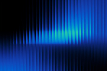 Glossy ribbed gradient with deep black, vibrant teal, and electric green tones. A sleek futuristic vibe with refracted glass texture and luminous movement. 