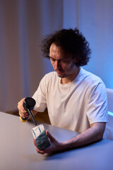 The Innovative Smartphone Cleaning Device is Being Demonstrated During Use and Functionality