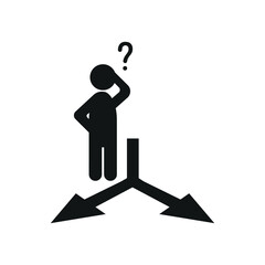 Man Lost In Path Icon