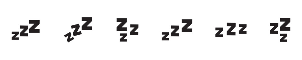 Sleepy zzz icon set. Vector Illustration. EPS 10