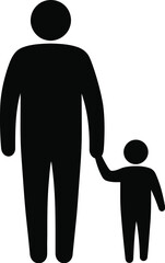Father and Child Holding Hands Icon