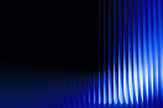 Minimalist black transitioning to deep blue with narrow glass rays. Sleek, sharp, and futuristic aesthetic. Vertical, narrow glass-like rays create a sleek and sharp appearance