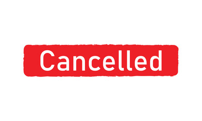 Cancelled stamp symbol element transparent background . vector illustration .EPS 10 .
