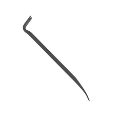 crowbar flat design vector illustration isolated on white background. instruments for repair work or crowbar. Carpentry, construction concept