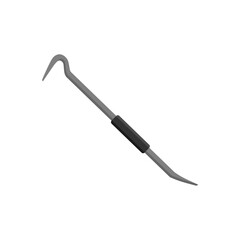 crowbar flat design vector illustration isolated on white background. instruments for repair work or crowbar. Carpentry, construction concept