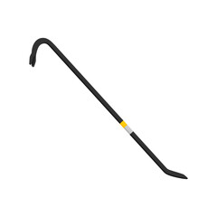 crowbar flat design vector illustration isolated on white background. instruments for repair work or crowbar. Carpentry, construction concept