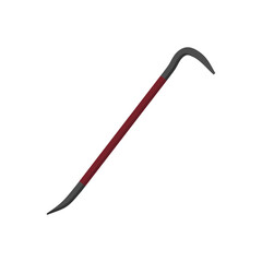 crowbar flat design vector illustration isolated on white background. instruments for repair work or crowbar. Carpentry, construction concept