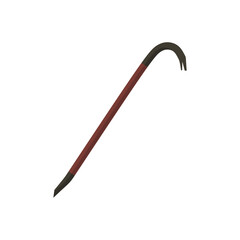 crowbar flat design vector illustration isolated on white background. instruments for repair work or crowbar. Carpentry, construction concept