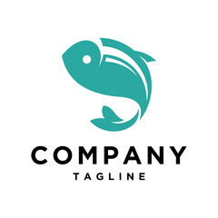 Fototapeta premium Fish minimalist logo design