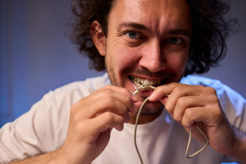 Carefully Repairing a Damaged Charging Cable with Skillful Hands for Best Results and Safety