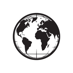 Globe icon vector illustration.