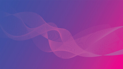 abstract blue and pink gradient color background with wavy dynamic lines decoration