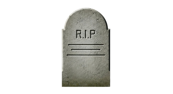 Gravestone with the message R.I.P. isolated PNG with Transparent Background